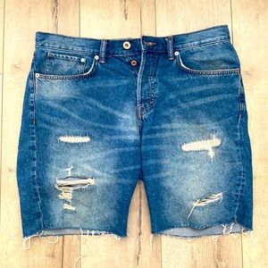 Denim Ripped Short